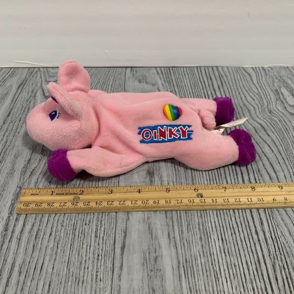 Vintage 1998 Lisa Frank Stuffins Oinky Bean Plush - Picture 10 of 11